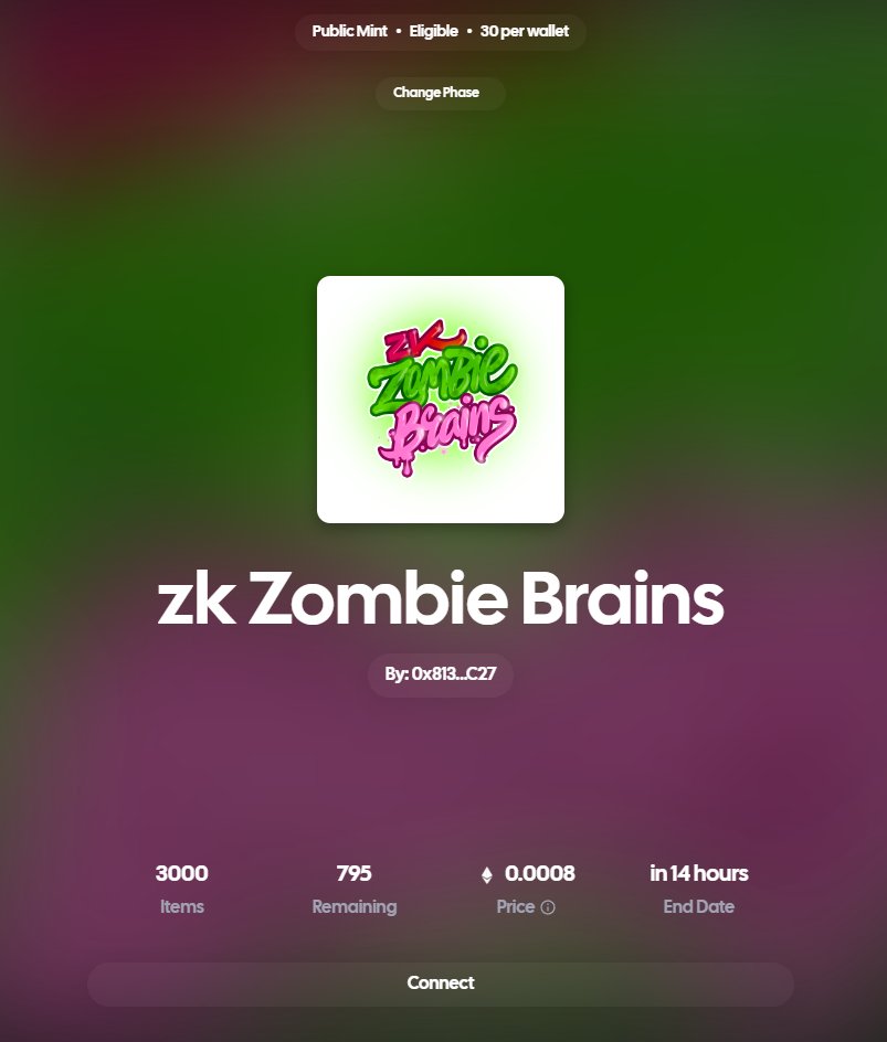 Only 14 hours left 🔥🔥🔥
Hurry up and pick your brains and get unique abilities
🧟‍♂️🧟‍♀️🧠
Mint link: 👇👇👇
omnisea.org/HZVwV5ljgoNQEP…
If you haven't had time to make a mint, you can pick one on the secondary market:
zonic.app/collection/zkz…
element.market/collections/zk…
#zkSync #zksyncEra