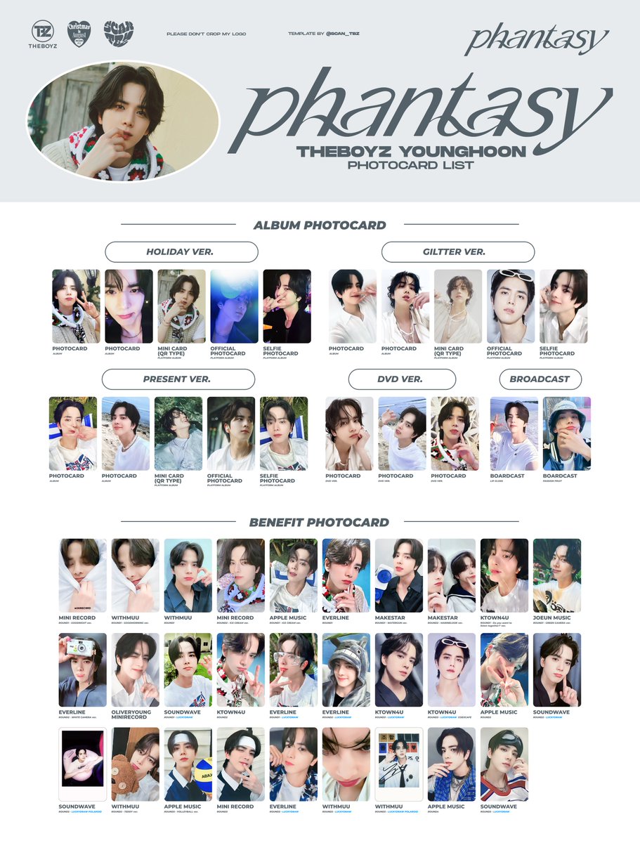 THE BOYZ ALBUM 'PHANTASY - LIP GLOSS' - FULL TEMPLATE INDIVIDUAL