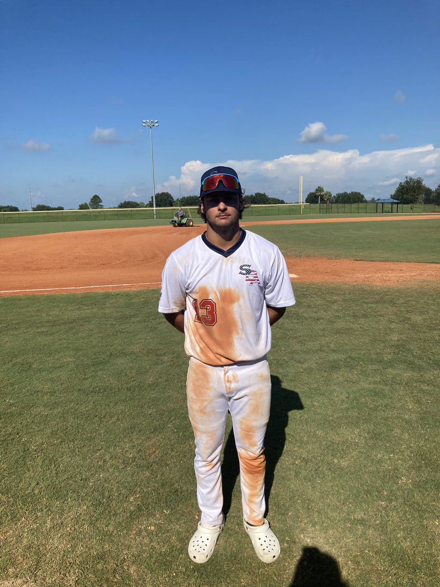 WABAFlorida's tweet photo. Jaden Cox C/o 2025 and Santiago Buddy C/o 2025 both had a game as Jaden throws 4IP 3K’s 0ER and Santiago goes 2 for 3 with a triple to lead SBA underclass against FL Hardballers 14-6 https://t.co/dMEzHepZqE