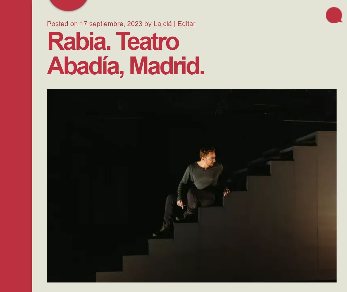 bloglacla's tweet photo. #Rabia la vuelta de @tolcachirc a los escenarios por una escalera que sube y baja en un relato triste y de terror en @teatroabadia 

Crítica teatral https://t.co/rQxZt8DcGk
📷Lucía Romero https://t.co/Euyg7cpLXd