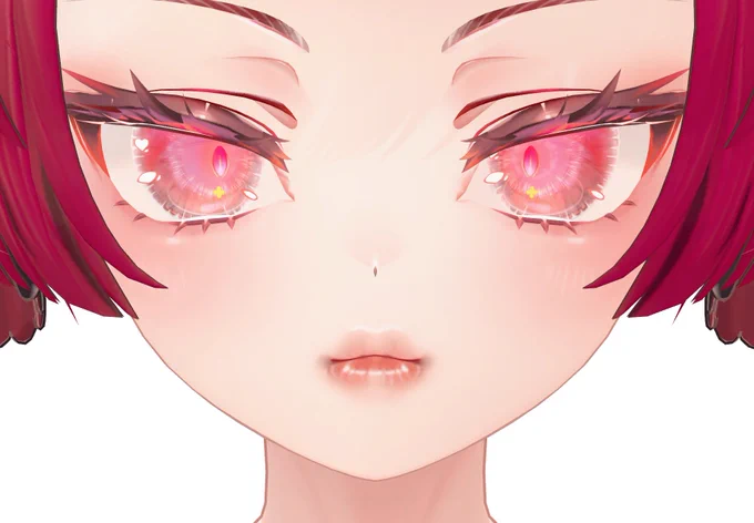 近々マヌカちゃん改変用メイク&amp;おめめテクスチャ販売予定#マヌカ3D #VRC 