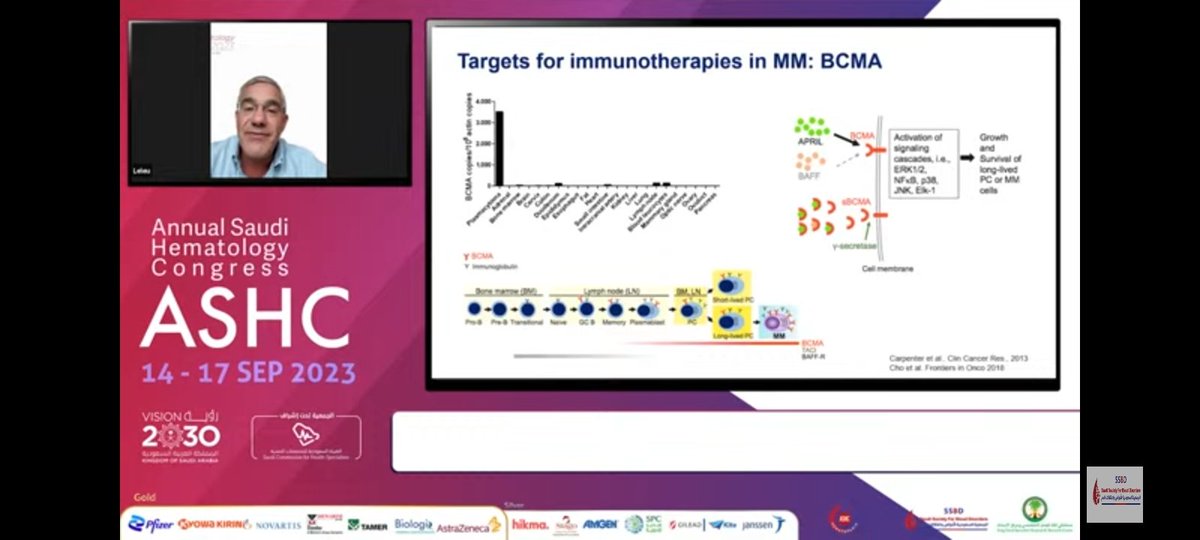 SaudiBlood1's tweet photo. 📽 #Live #strem
Last Day
September 17, 2023, Sunday
During the #23rd #Annual_Saudi_Hematology_Congress (#ASHC23), Dr. Leleu Xavier, MD, delivers his lecture in
https://t.co/iEV8CGfmDG
"#CAR_T in #Myeloma"
#YouTube
https://t.co/fwrJ5LTyYn
#SSBD #Leukaemia https://t.co/51fA3CpgZ6