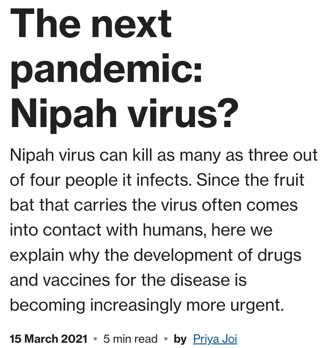 OVNIS_UFOs's tweet photo. 🐍⚠️🚨😷🇮🇷🌎En un artículo de 2021, #Gavi predijo una #pandemia #procedente de la #India.
𝐈𝐧𝐝𝐢𝐚 𝐭𝐨𝐝𝐚𝐲 𝐡𝐚𝐬𝐬𝐨𝐦𝐞 𝐚𝐫𝐞𝐚𝐬 𝐭𝐡𝐚𝐭 𝐞 𝐥𝐨𝐜𝐤𝐞𝐝 𝐝𝐨𝐰𝐧 𝐛𝐞𝐜𝐚𝐮𝐬𝐞 𝐨𝐟 𝐚 𝐍𝐢𝐩𝐚𝐡 𝐕𝐢𝐫 𝐮𝐬 𝐨𝐮𝐭𝐛𝐫𝐞𝐚𝐤
https://t.co/jIbg9qFFEu https://t.co/f9BLugRgwl