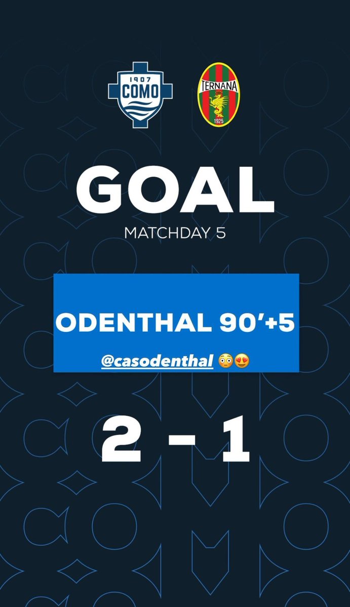 balcio_nl's tweet photo. 2️⃣⚽⚽🥅
Cas Odenthal was vanmiddag de grote man bij @Como_1907.
Tot aan de 83e minuut keek Como tegen een 0-1 achterstand aan tegen Ternana. Daarna was het de verdediger die tweemaal scoorde, de laatste in de 95e minuut!
Como won met 2-1 van Ternana.
#comter #ComoTernana https://t.co/RBCoFGObin