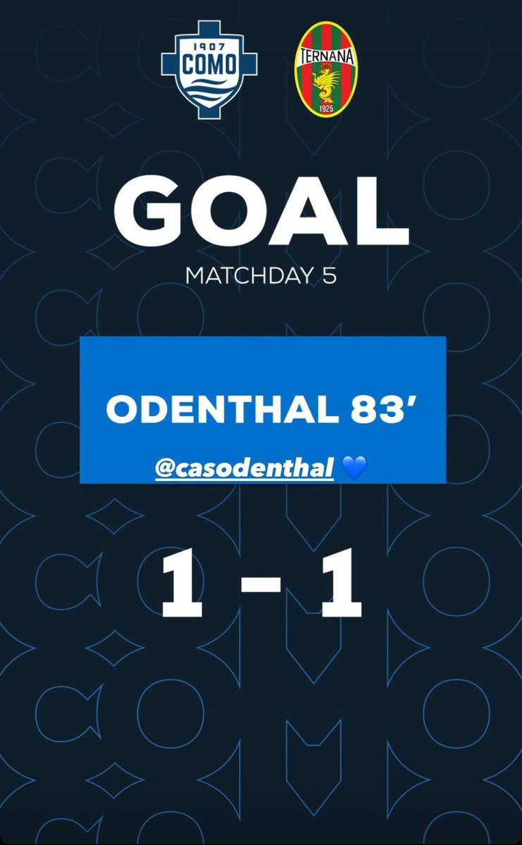 balcio_nl's tweet photo. 2️⃣⚽⚽🥅
Cas Odenthal was vanmiddag de grote man bij @Como_1907.
Tot aan de 83e minuut keek Como tegen een 0-1 achterstand aan tegen Ternana. Daarna was het de verdediger die tweemaal scoorde, de laatste in de 95e minuut!
Como won met 2-1 van Ternana.
#comter #ComoTernana https://t.co/RBCoFGObin