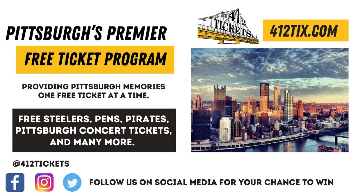 412Tickets's tweet image. 1. Mon 9/18 #PensFreeTicket Giveaway 10/4 Preseason Game/Cash
2.Tue 9/19 #FreeTacoTuesday TacoBell/Cash
3. Wed 9/20 #FreeCoffeeWednesday Starbucks/Cash
4. Thu 9/21 #SmoresGiveaway Amazon Kit/Cash
5. Fri 9/22 #FreeLunchForAWeekGiveaway ChickFila or Pizza Hut/Cash
RePost &amp;amp; TAG