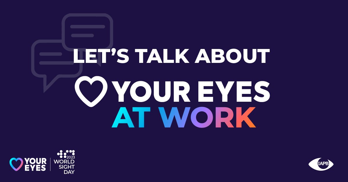 IAPB1's tweet photo. Let’s talk about productivity.
Let’s talk about safety.
Let’s talk about eye care at work!
Visit https://t.co/tO47hrTY8L to learn how you can #LoveYourEyes at work.
#EyeCare #WorkplaceWellness #LoveYourEyes #WorldSightDay https://t.co/nfFzWXKkoI