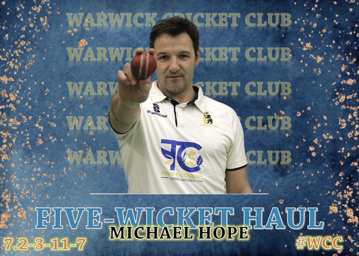 Warwick_Cricket's tweet photo. An inspiring spell from Michael Hope tore through the Leamington batting lineup, taking career best figures of 7/11!!!

These wickets pushed the side to another victory, a great way to end the season!

@mickeyshadow

#HopeIn #WCC #Cricket https://t.co/XdOPuIGHBv