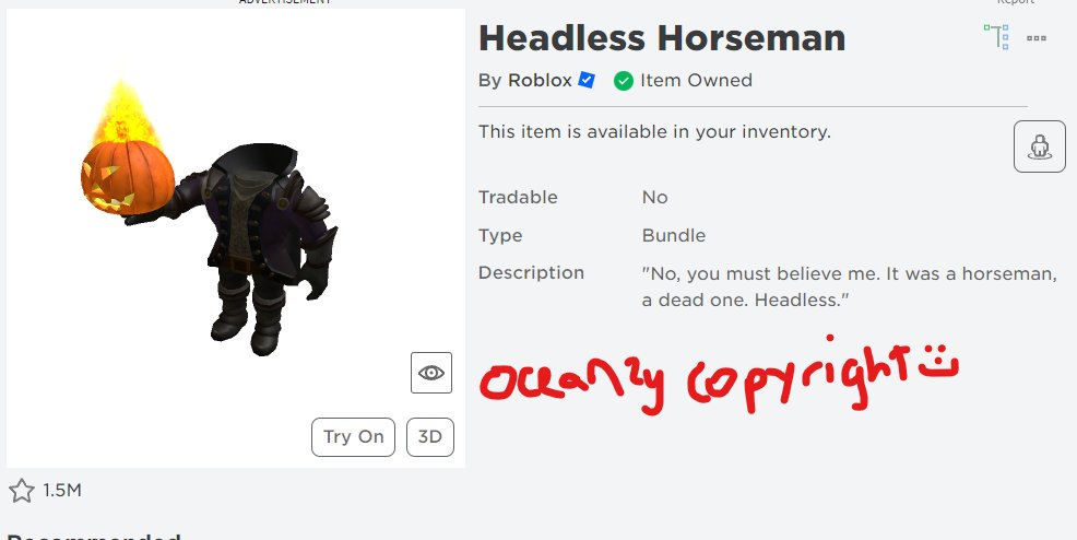 RTC on X: Headless Horseman is officially now on sale for 31,000