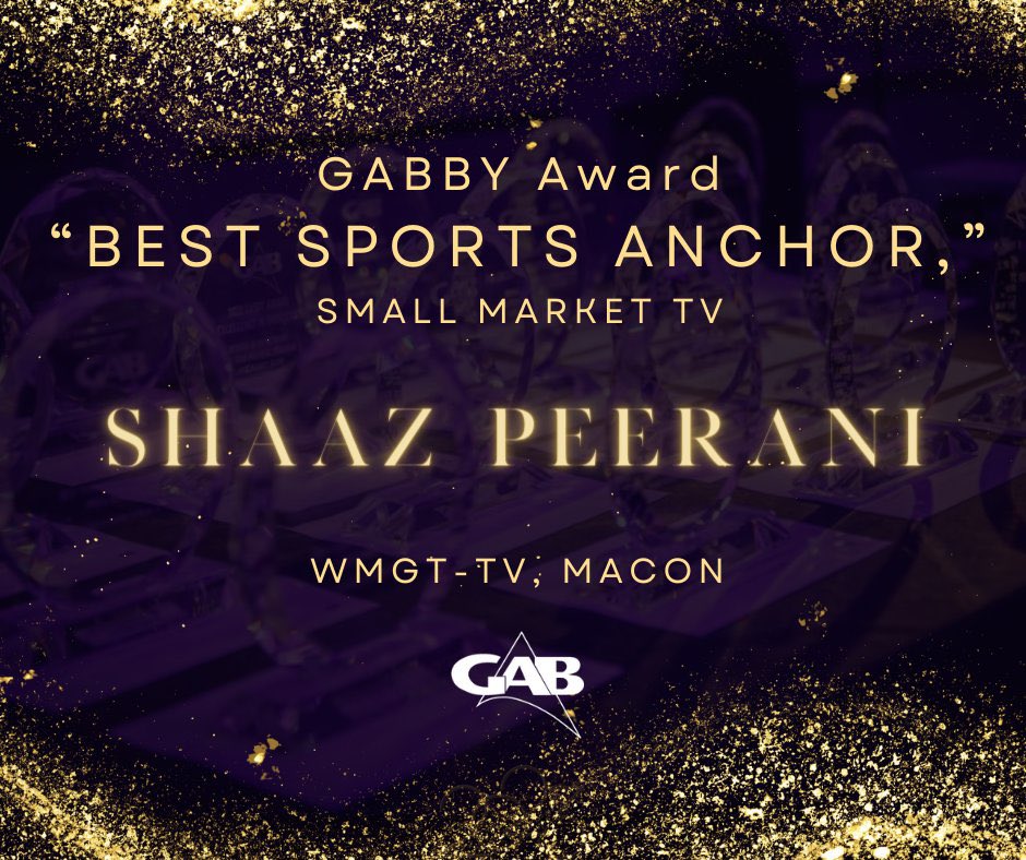 ShaazyP's tweet photo. Finally some hardware that isn’t for tennis — named Georgia’s Best Sports Anchor for Small Market TV! Can’t thank my family enough for helping me chase my dreams, and @41NBC for believing in me and giving me my first job in the industry. Can’t wait to see what the future holds 🥂 https://t.co/ZMM4XVeMRB