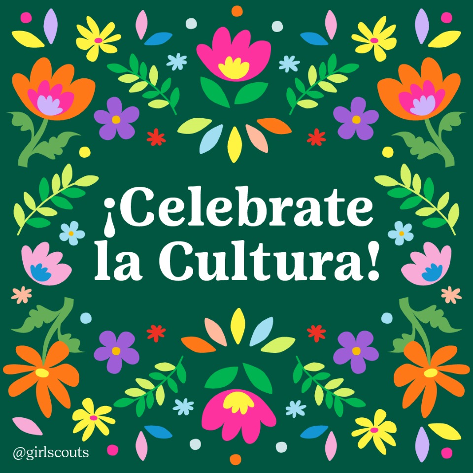 🎉¡Feliz mes de la hispanidad! 🎊 ¡Unámonos para honrar y vivir las ricas tradiciones culturales de nuestra comunidad hispana! 🎉 ¿Listas para celebrar? Obtén tu parche especial de Hispanic Heritage Month de Girl Scouts aquí: bit.ly/43ZOWqx