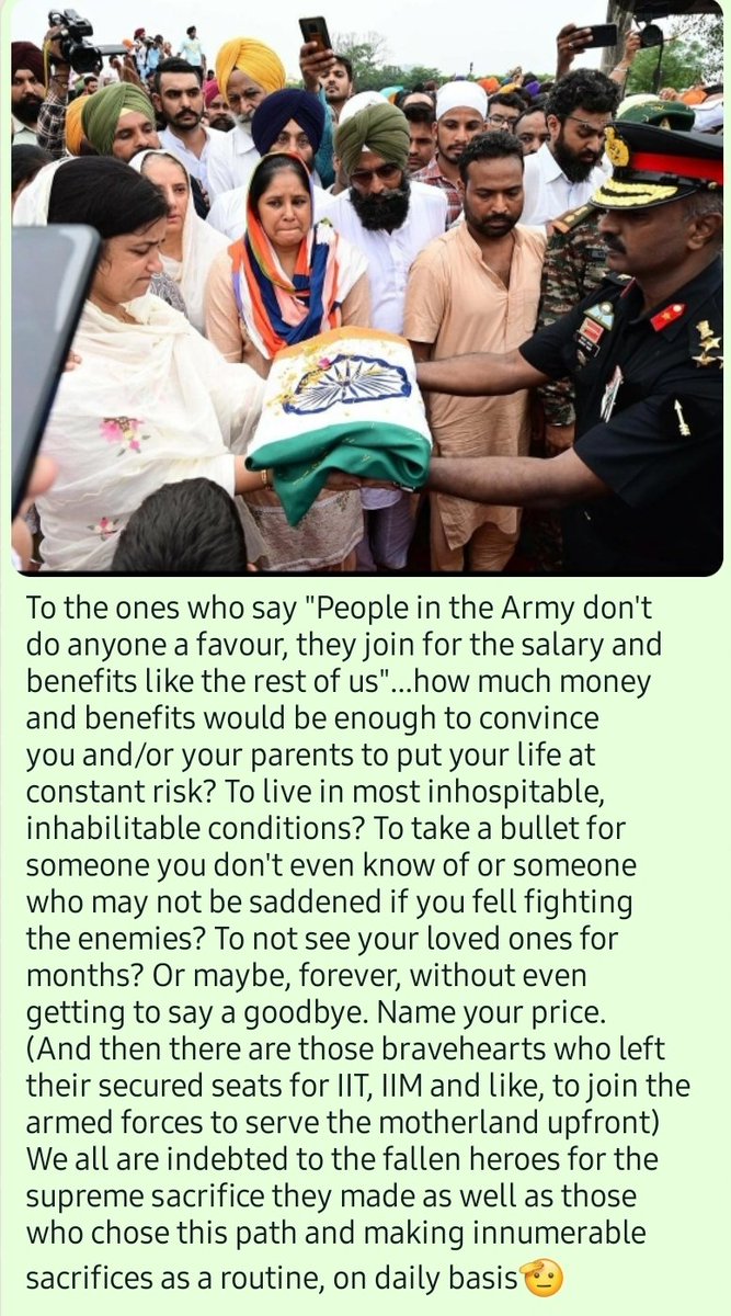 Came across something so meaningful and moving. Shared the pic. @Gen_VKSingh @tinydhillon  @narendramodi @republic @timesofindia @ndtv @WIONews @majorgauravarya @MajorPoonia @ManojNaravane @SadhguruJV @DrHariOmPanwar @DrSJaishankar @myogiadityanath @ANI @adgpi @ARanganathan72