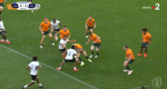 fabien_fichaux's tweet image. Le match reprend toujours 12-8 pour le Fidji #AUSFID #RugbyWorldCup