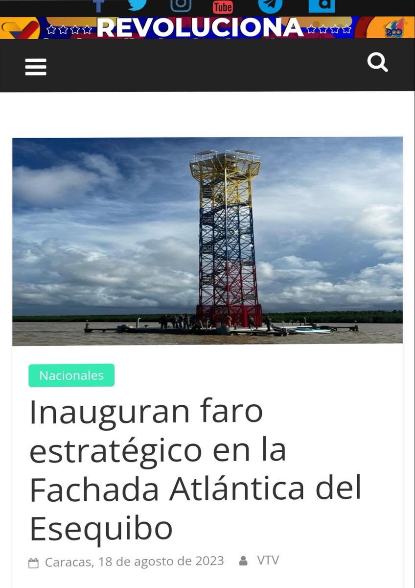 LuisGVenezuela's tweet photo. No entiendo cómo una noticia tan importante que ha pasado bajo la mesa: Venezuela instala faro estratégico militar con radar en El Esequibo
Estos hechos son actos de soberanía y construyen la patria https://t.co/Dt9k5otT5b