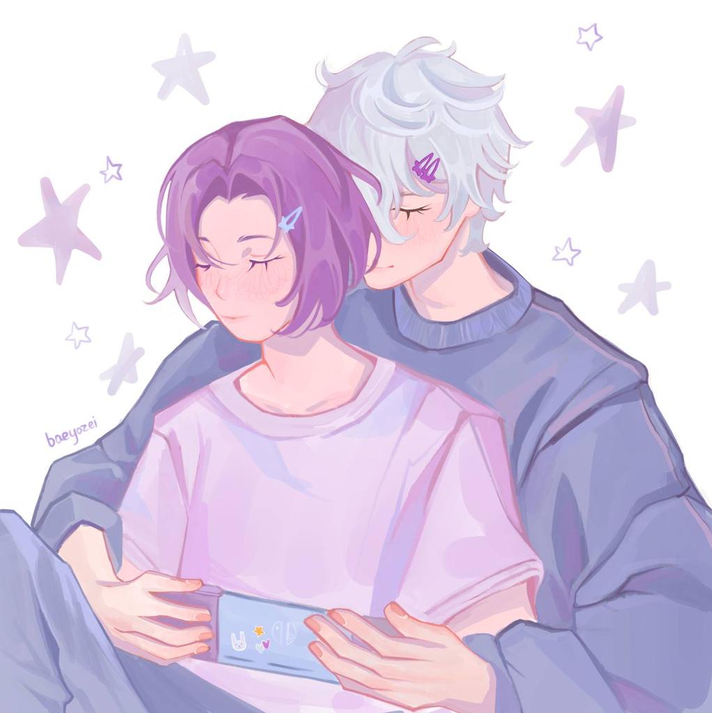 baeyozei's tweet photo. kittens fell asleep while playing Nintendo 💜 🤍 #ブルーロックFA #nagireo #reonagi #blulock #bllk https://t.co/bUIWoD7dRq