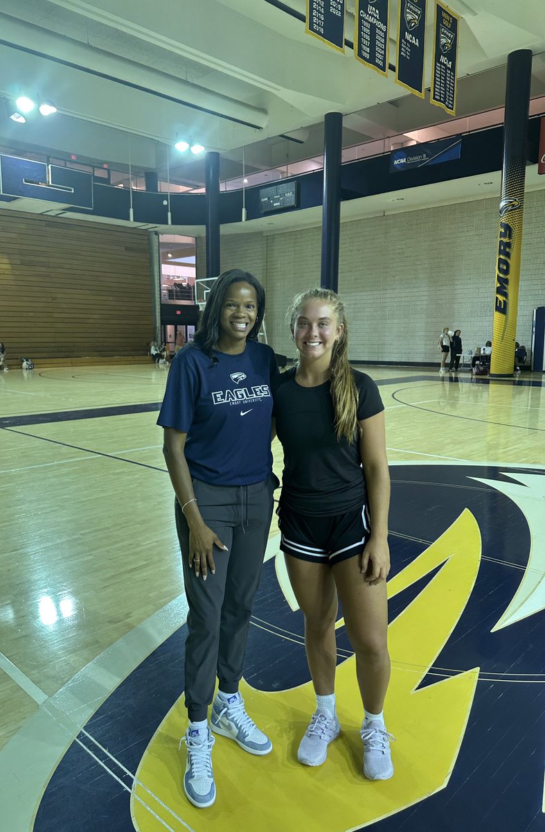 After a great conversation with <a href="/CoachMishaJ/">Misha Jackson</a> I am thankful and excited to receive an offer from Emory University <a href="/EmoryWBB/">Emory Women’s Basketball</a>. Can’t wait to build our relationship!!!🤍💛💙

<a href="/SoutheastAStars/">Southeast All Stars</a> 
<a href="/BrandonClayPSB/">B r a n d o n C l a y</a> 
<a href="/HartCoSports/">Hart County Sports</a> 
<a href="/medwards6434/">mike edwards</a>