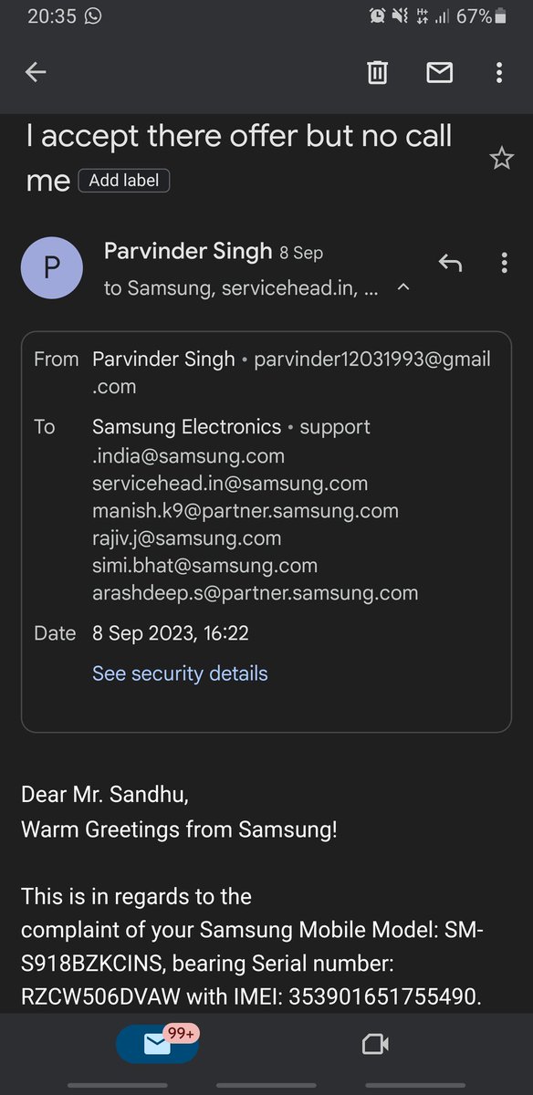 Parvind95947707's tweet photo. @SamsungMobile @BTS_twt Samsung fool to customers there products are THIRD CLASS PRODUCTS.  There support services also THIRD CLASS SERVICE. I PRAY PLS DON'T PURCHASE SAMSUNG PRODUCTS @Samsung @SamsungIndia @SamsungMobileUS @SamsungMobile @SamsungTV @SamsungNewsIN @SamsungSupport https://t.co/fgoklY9gne