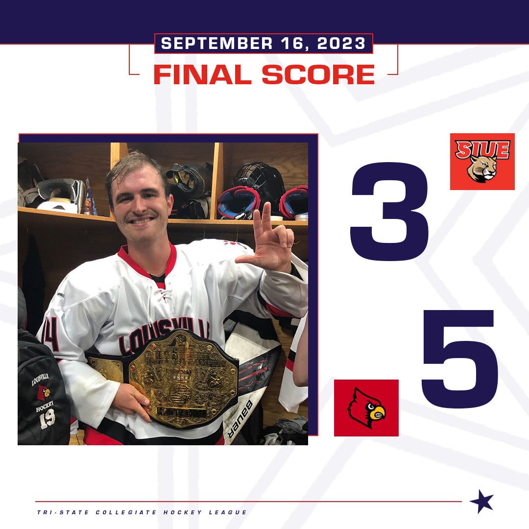 TSCHockeyLeague's tweet photo. #Cardinals sweep up the Cougars while earning win No. 200 for Coach Graham..

#TheT https://t.co/gu82g2G2aW