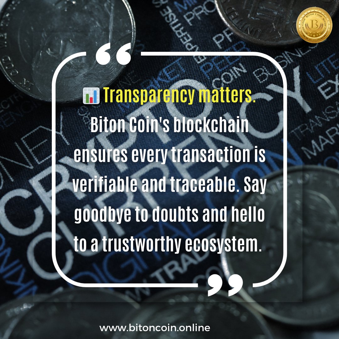 BitonCoins's tweet photo. I just published Biton Coin: Revolutionizing Transparency in Blockchain Transactions https://t.co/AsKQwJ8ukx https://t.co/4INf0lYThf
