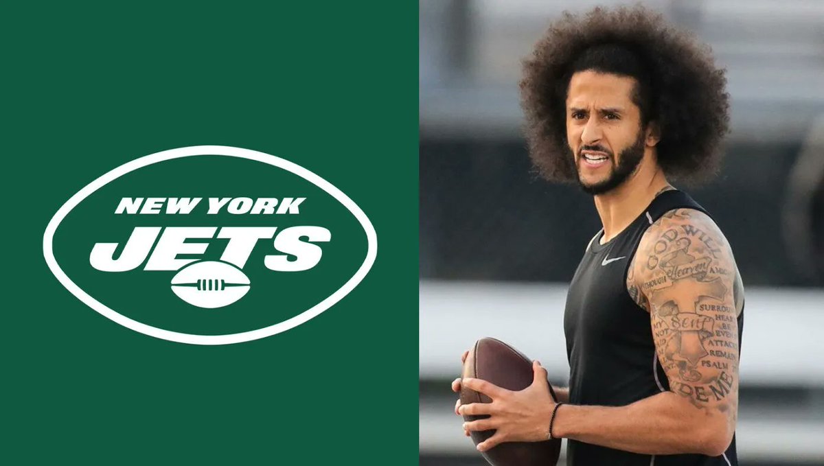 TheBabylonBee's tweet photo. Jets File Restraining Order Against Colin Kaepernick 
https://t.co/WMbMWc06xC https://t.co/oiERmpJwY4