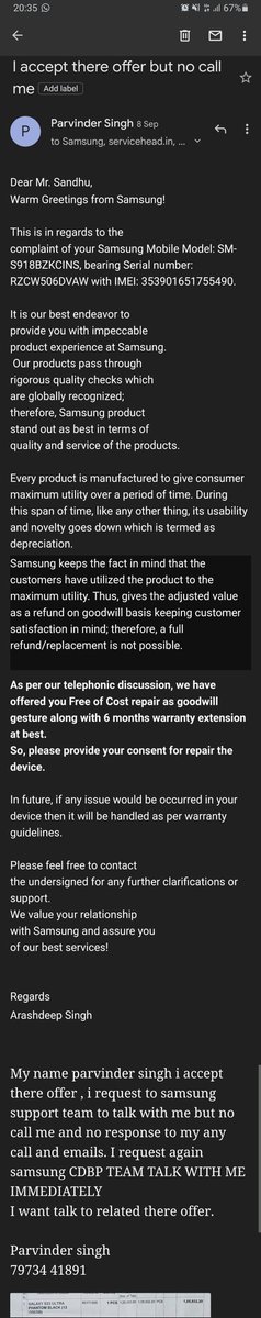 Parvind95947707's tweet photo. @SamsungIndia Samsung make fool to customers.  If any problem come samsung have no answer to our question.  So samsung provides THIRD CLASS SERVICE TO ALL CUSTOMERS @Samsung @SamsungIndia @SamsungMobile @SamsungMobileUS https://t.co/IOfaWlGRIQ
