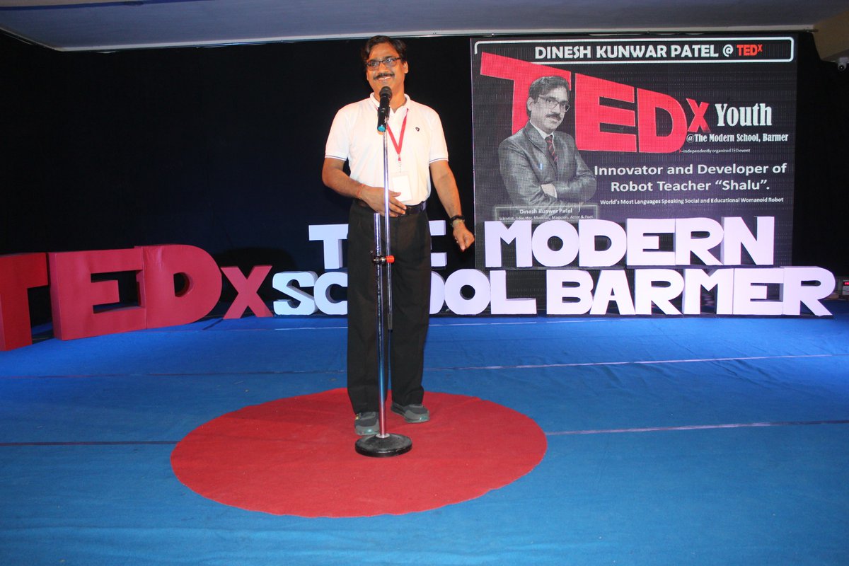 Mr_DineshPatel's tweet photo. #TEDx #Talk #event @ The #Modern #School #Barmer on 16-09-2023.
#tedtalk #tedxtalks #tedtalks #tedevent #TEDspeaker #speaker #Dinesh #Patel #DineshPatel #DineshKunwarPatel #robotshalu #shalurobot #humanoid #indianrobot #shalu #robot #robotics #artificialintelligence #india #AI https://t.co/RqHt71mzyq