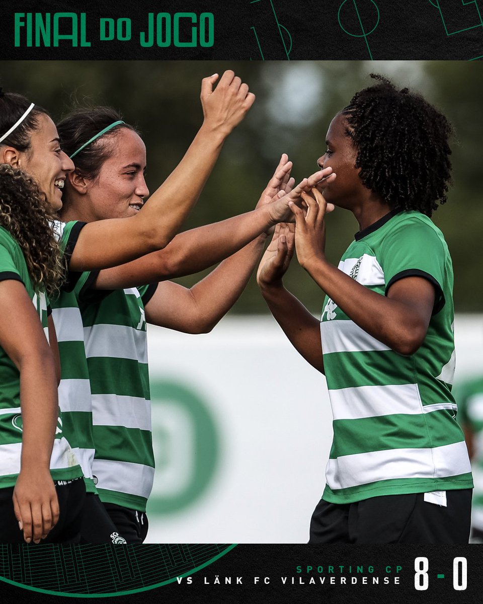 nucleo_scp_bcl's tweet photo. Primeiro jogo, primeira vitória! Entramos com o pé direito na #LigaBPI ✅
⚽ @13fatimapinto, @MaiNiehues (2), @bbrendaperez, Olivia S. e @Leonete_Correia (3).
#SCPLFCV // 8-0 #SportingCP #NúcleoSCPBarcelos https://t.co/mGyOy2mEYi