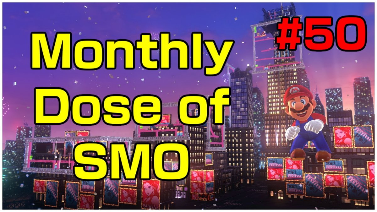 wdosmo's tweet photo. The 50th Episode of Monthly Dose of Super Mario Odyssey is finally here, premiering TODAY at 2:00pm EST! 

Premiere Link - https://t.co/s862gODiMv https://t.co/gmsucr6QUO