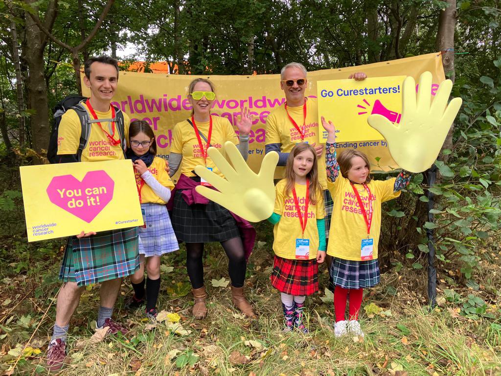 HelenRZollinger's tweet photo. What a fantastic day at @thekiltwalk Edinburgh with @angelaallison75 cheering on our @WorldwideCancer Kilted #Curestarters and every other Kiltwalker. Well done everyone! 🥾#KiltwalkEdinburgh https://t.co/J9mKs0aVSt