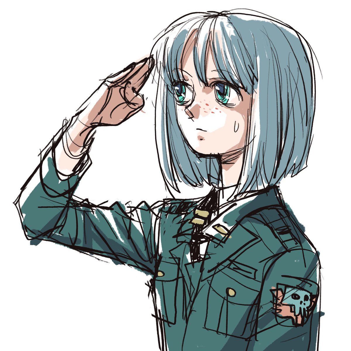 「「寝る前の落書きは、明日への架け橋であります!」 」|夢野れい@最近はアニメの設定描いてますのイラスト