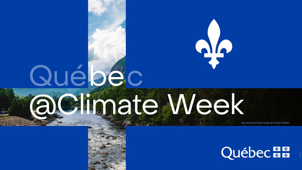 #ClimateWeekNYC starts today! As a long-standing active member of the <a href="/ClimateGroup/">Climate Group</a>, #Québec is deeply committed to taking ambitious #climateaction. We are proud to be part of this important event again this year. 🌍