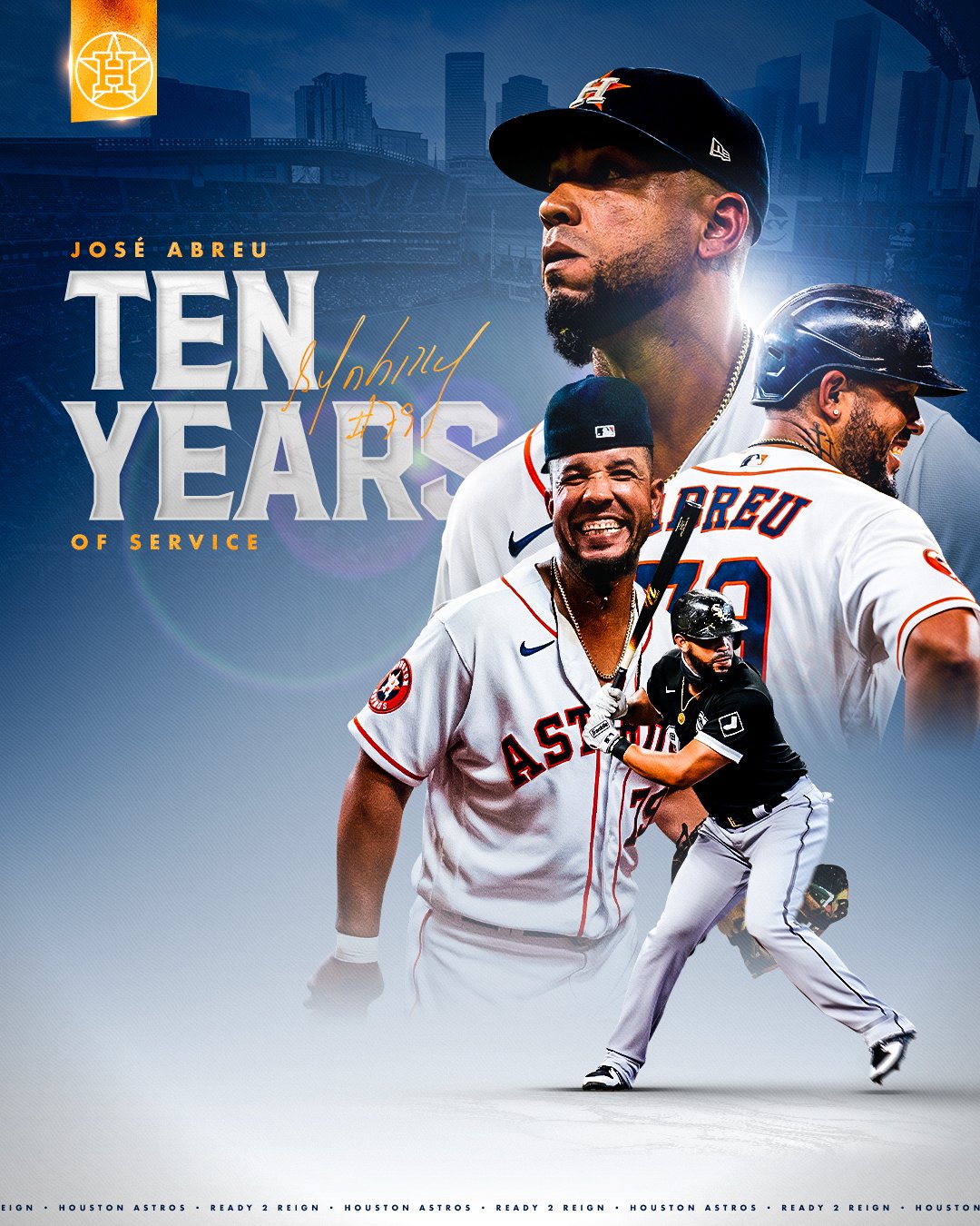 Houston Astros on X: 10 years of @MLB service for José Abreu.  Congratulations, José on another career milestone!   / X