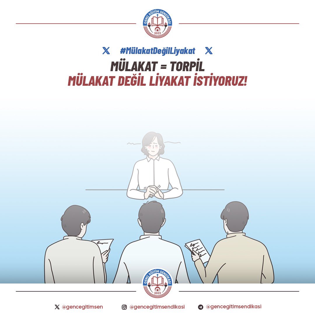 Adaletli bir atama bunca gencin hakkıdır. Mülakat adaletsizliktir. 
#MülakatDeğilLiyakat olsundur. #MülakatAdaletinKatilidir