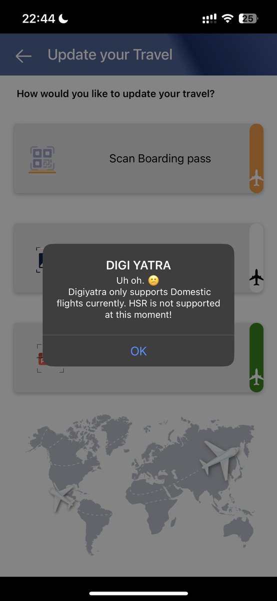 akhileshchit's tweet photo. @DigiYatraOffice HSR is the new code for the newly opened Rajkot airport. Could you please have this sorted out ?? Thanks. 

I am flying delhi to Rajkot (HSR) tomorrow. https://t.co/PRbJukKLPY