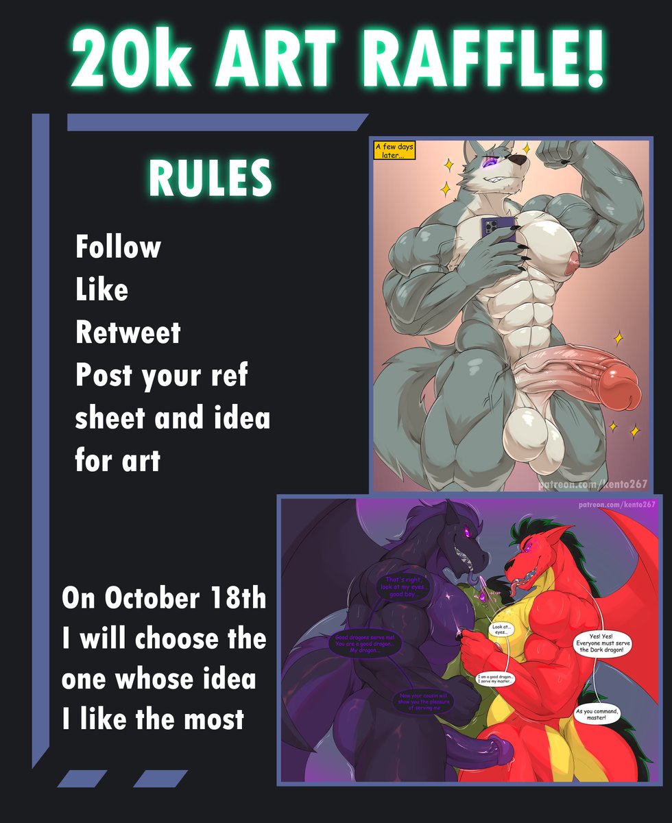 I expected that I would get 20k in November-December, but the Legoshi art series helped a lot 🎉

This raffle again instead of random I will choose the winner myself:
- Follow 
- Like 
- Retweet 
- Post ref sheet and your idea for art
(if you don’t have your own sona, then you