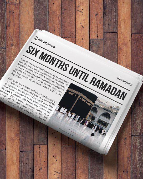 Six months until Ramadhan, May Allah (swt) allow us to reach us 🤲😭