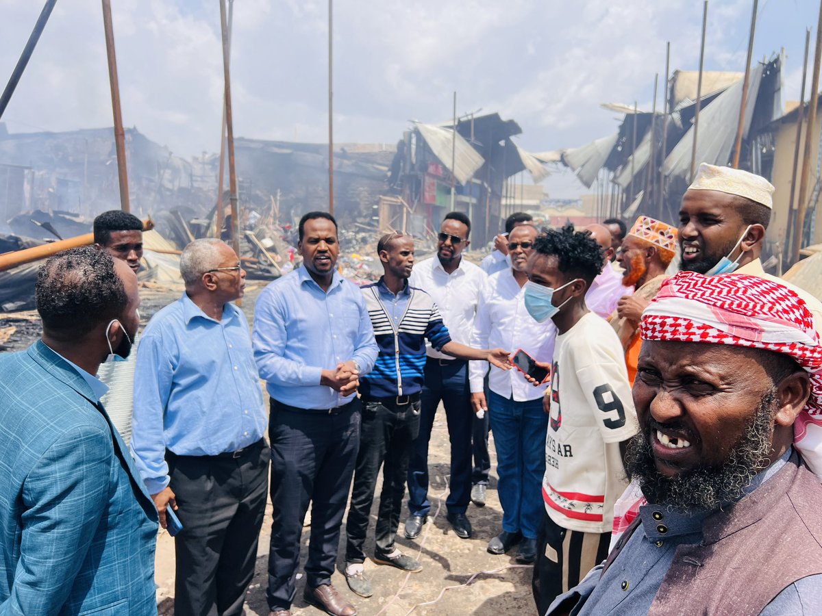 MaxamedDhamme's tweet photo. It is irresponsible for an important commercial city Wajaale Market to have only one fire truck, something should be learned from the recurring fire disaster, and the cause of the fire should be investigated and shared with the nation! https://t.co/ghLEZH8NkA