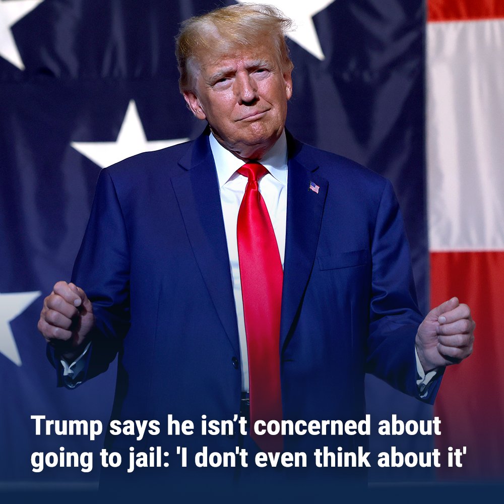 NO WORRIES: The former president says the possibility of going to prison doesn’t even cross his mind as he faces several indictments.