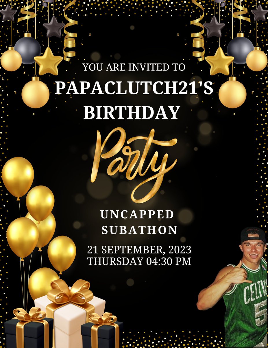This Thursday ill be doing my first ever uncapped subathon for my birthday! 

This will be my craziest stream to date, tons of insane goals! 

Lets party it up Thursday 🥳

#twitch #birthday #subathon 

twitch.tv/papaclutch21