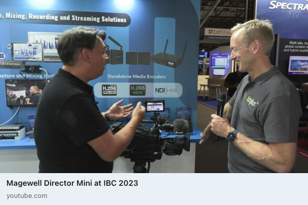 kitplusuk's tweet photo. At @IBCShow 2023, we speak to Mike Nann on the @magewellcn stand about their big announcement - the launch of their all-in-one production system, #DirectorMini - a compact, multi-input production and streaming device. Watch here - https://t.co/VXAaHFwPou #IBC2023 #KitPlustv https://t.co/4NdmWkDnmw