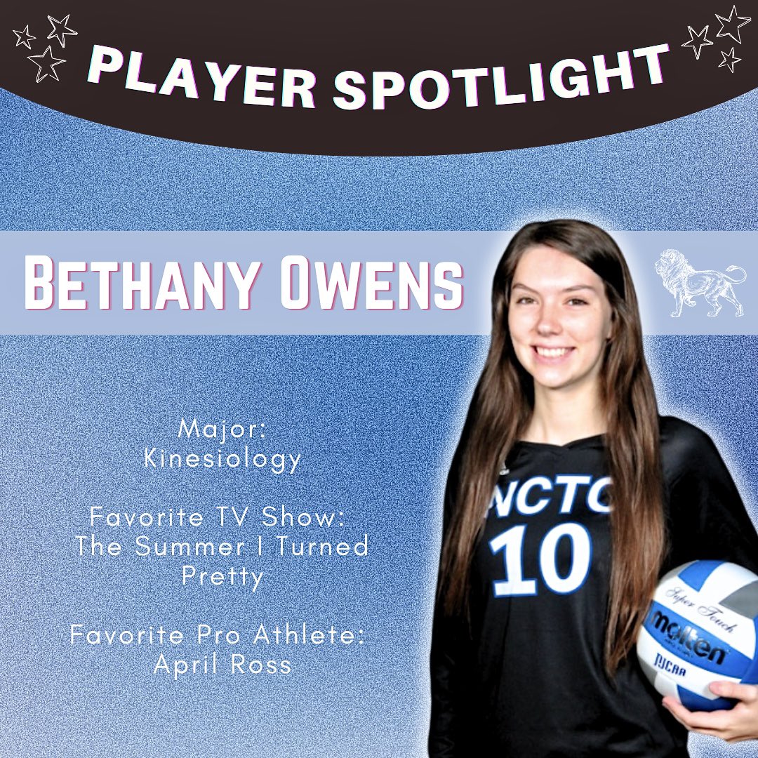 nctcvolleyball's tweet photo. Meet the lady lions!🦁 freshman #10 Bethany!🤩 #LADYLIONS2023 https://t.co/77xclKSj9n