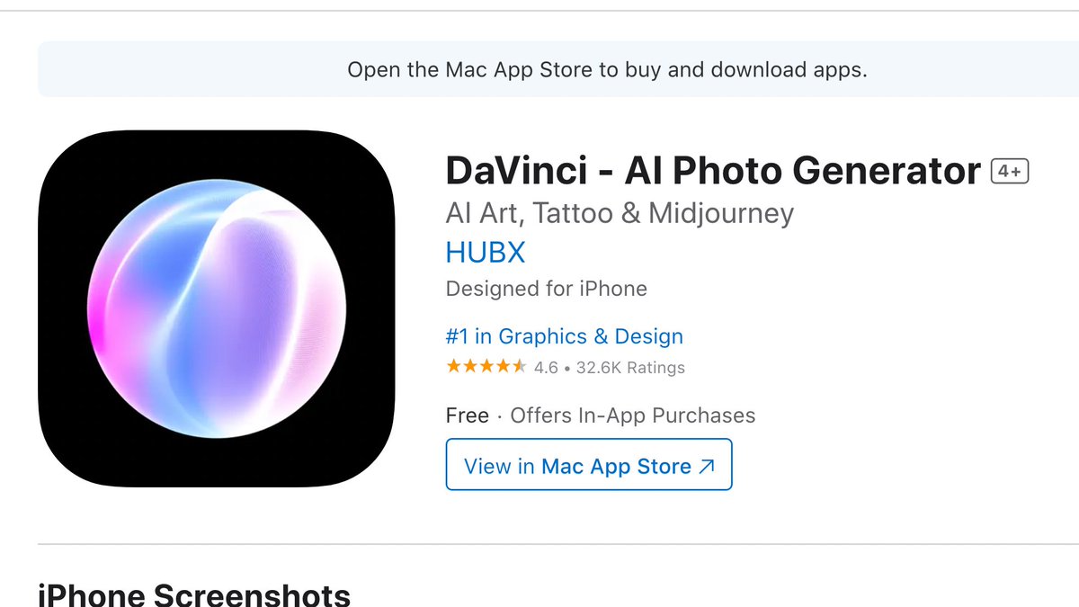 Baconbrix's tweet photo. Did you know that the #1 App in the Graphics &amp; Design category of the  App Store is an AI-powered React Native app! 🚀 https://t.co/Z4B5C95dOE