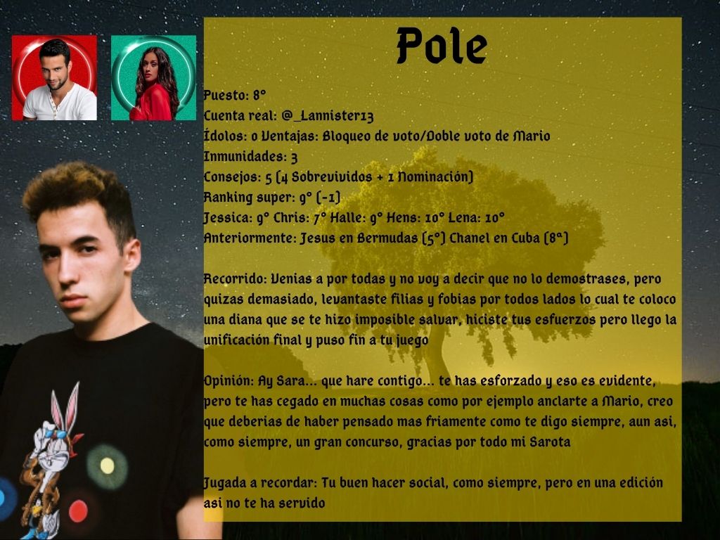 ExpedicionAl's tweet photo. 8º PUESTO: Sorpresa para practicamente nadie nuestro @Pole_ExpAS siempre ganando el premio de odiado y de pesado es @_Lannister13, lo intentaste cielo https://t.co/Pult8PJ14Z