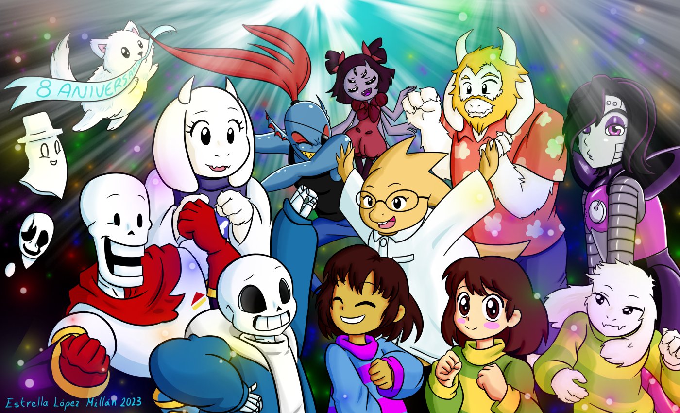 Ya lo termine, sencillito y carismático, les recuerdo que en youtube, los miembros del canal tendrán la versión limpia para colorear y los miembros del nivel alma tendrán otros 2 dibujos extras, gracias por su apoyo ¡Y que viva Undertale! #undertale8thAnniversary https://t.co/d3Fbwk3iBG
