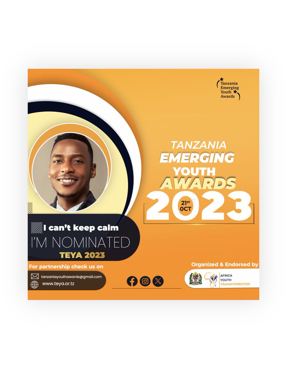 Am Full Of Gratitude,Am so Priviledge for this Nomination Tanzania Emerging Youth Awards (TEYA) 2023. In Leadership for impact and Outstanding Youth In East Africa,My Esteemed Focus is to empower the Community In Educational Sector #TEYA2023 #YouthAwardsTanzania