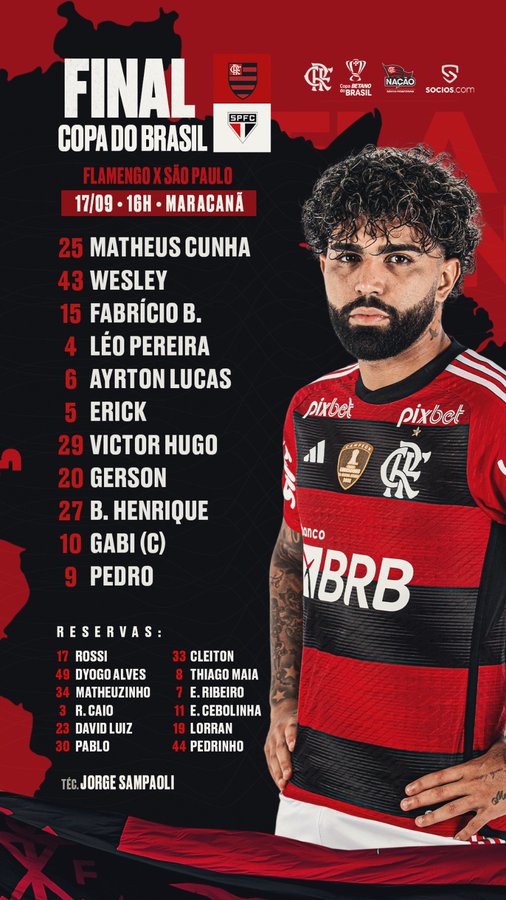 Flamengo x São Paulo - AO VIVO - 17/09/2023 - Copa do Brasil - Final 