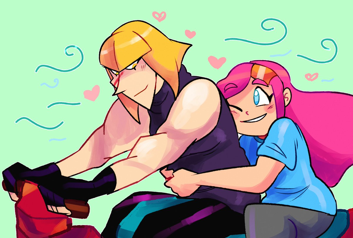 Second request from @Fish2Baby! Zan and Susie riding a motorbike