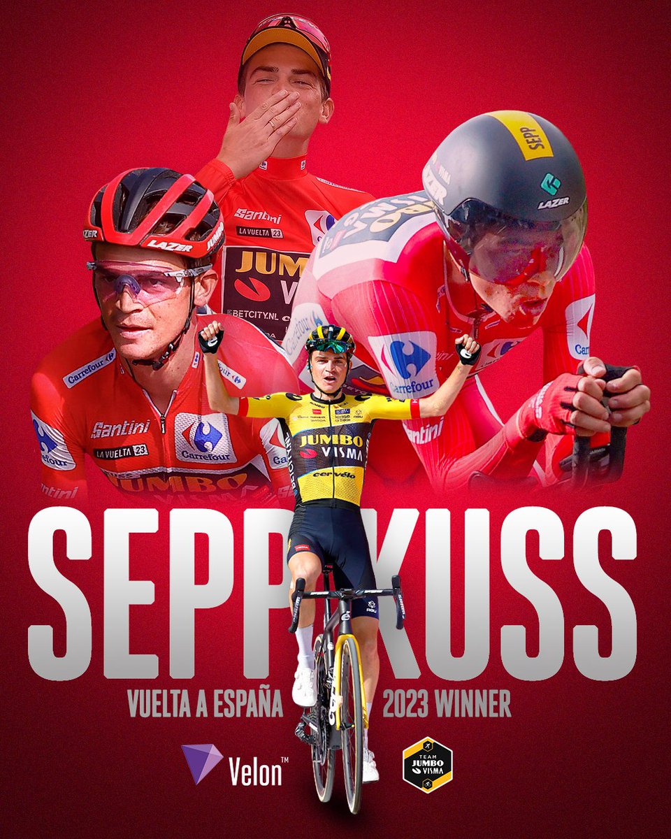 VelonCC's tweet image. From domestique to Grand Tour winner: GC Kuss is officially here 🏆
__________
🇪🇸 #LaVuelta23