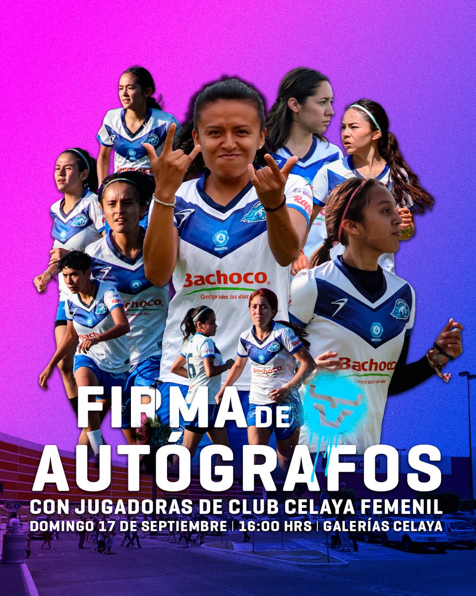 TorosCelayaCD's tweet photo. 🫶🏽 | Torada, HOY no te pierdas la #FirmaDeAutógrafos de nuestras @ToritasCelayaCD de Club Celaya Femenil 🤝 de cara a la final de la #CopaRedCola 🏆. 

📍Zona de Eventos, Galerías Celaya 
⏰ 4:00 pm 

#CelayaSomosToros 🤘🏽 https://t.co/CsRsOYJmMi