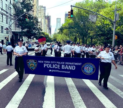 NYPDCeremonial's tweet photo. Yesterday, we marched on 5th Avenue with the beat of the #NYPDBand at the @SteubenParadeNY.
@NYPDnews https://t.co/oeLUpTGBgO